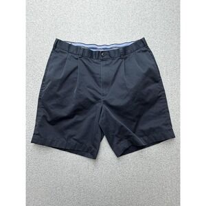 Brooks Brothers Shorts Mens 36 Blue Lightweight Advantage Chino Pleated 9 Inseam